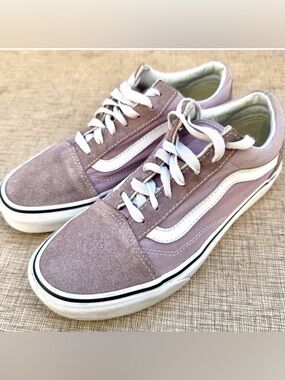 Vans Old‎ Skool Purple Mauve Suede Canvas Sneakers Women’s 6.5
